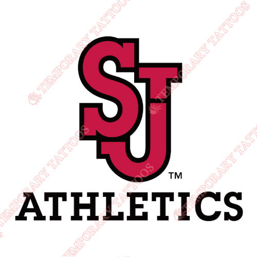 St. Johns Red Storm Customize Temporary Tattoos Stickers NO.6356